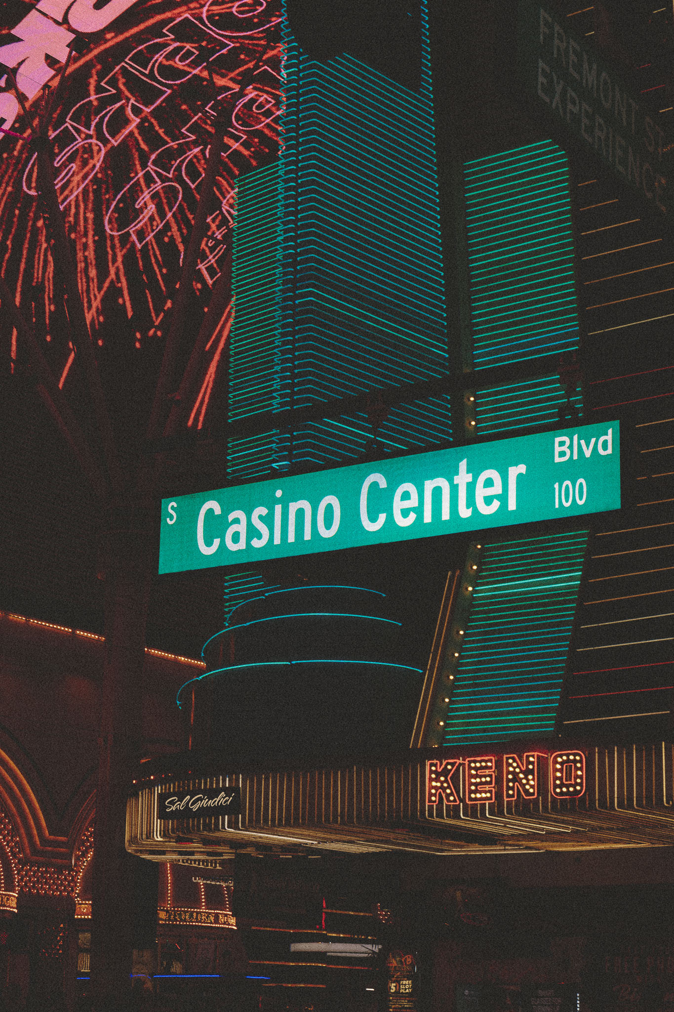 walking las Vegas at night