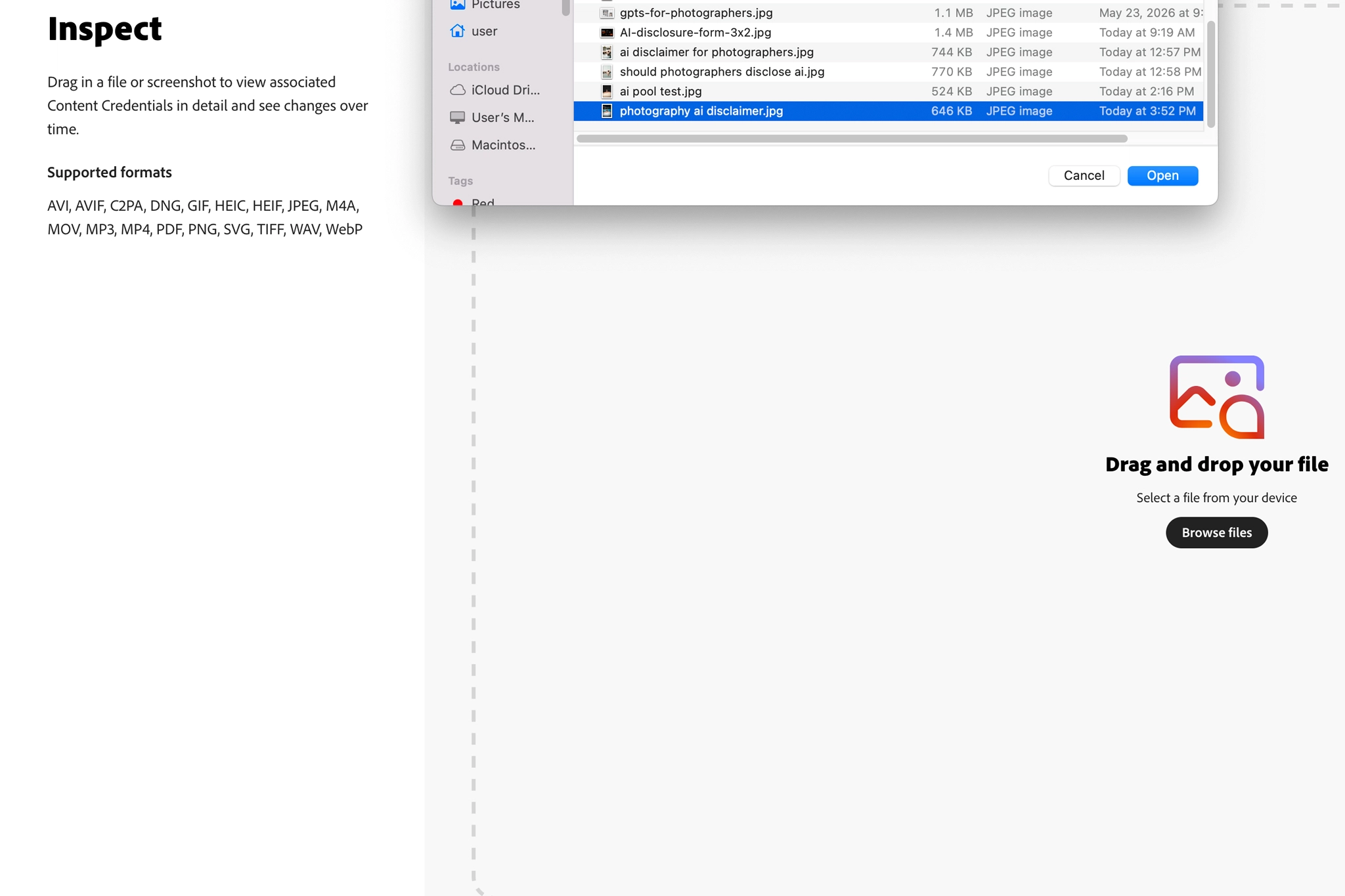 adobe content credentials